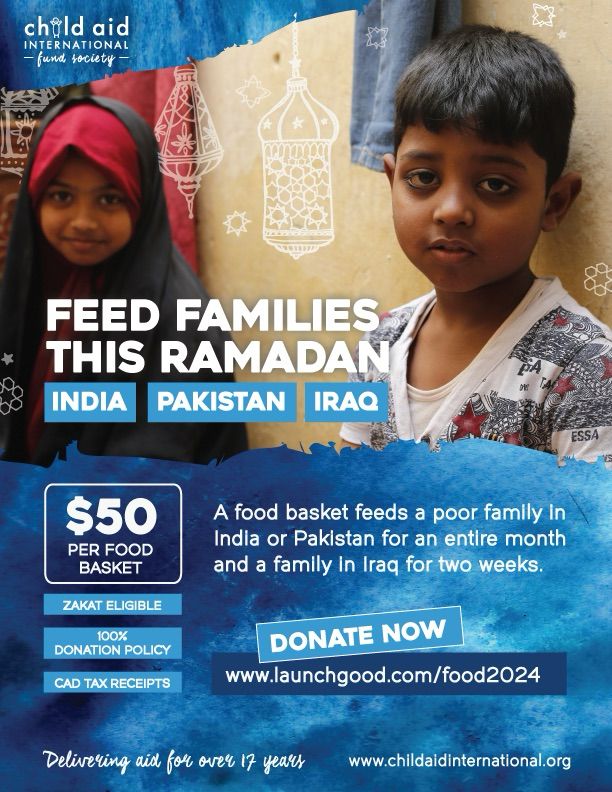Child Aid International Ramadhan 2024 AlMahdi Islamic Center